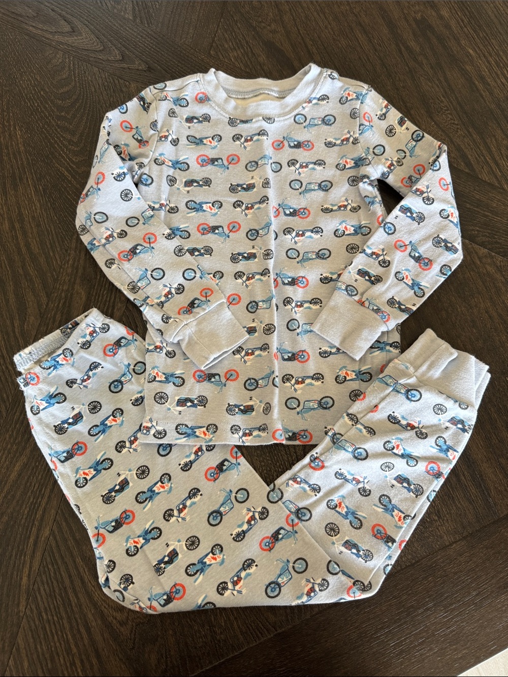 Janie and Jack Motorcycle Print Pajama Set
